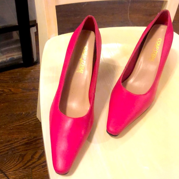 Pink Pumps by Coup D’Etat, Sz 7, Leather Uppers, 2” Heel - Picture 1 of 8